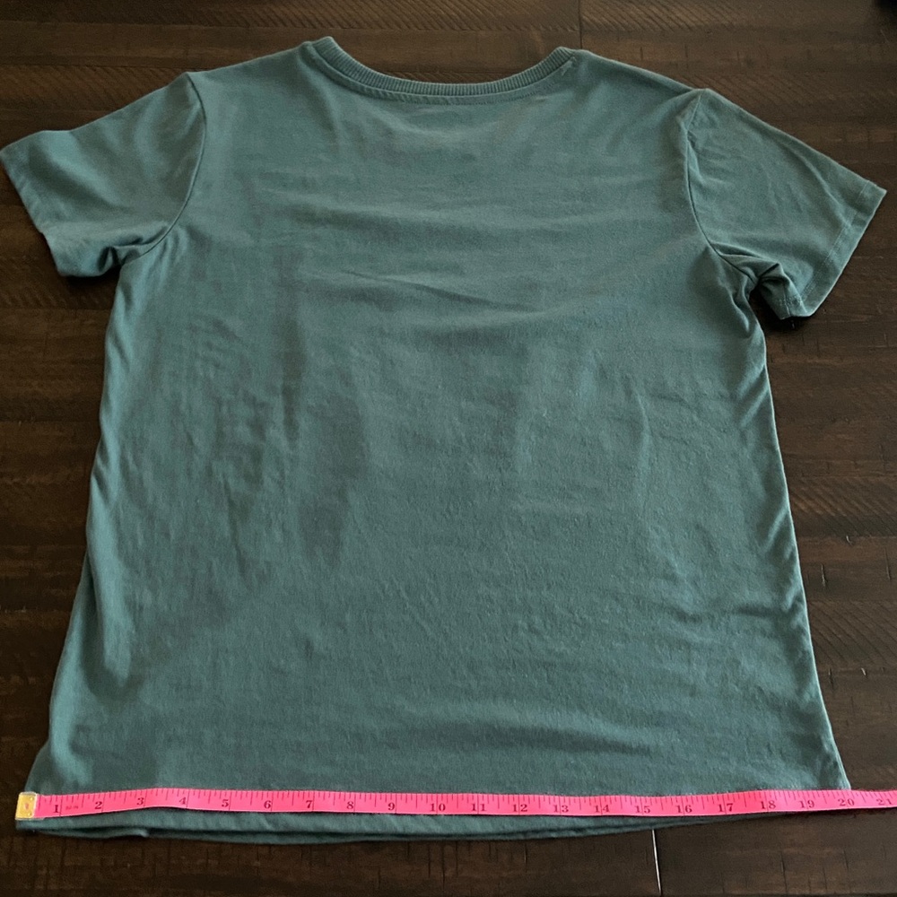 Cold Crush Teal Tee with Gold Sun and Pink Script, size Small - Picture 8 of 9